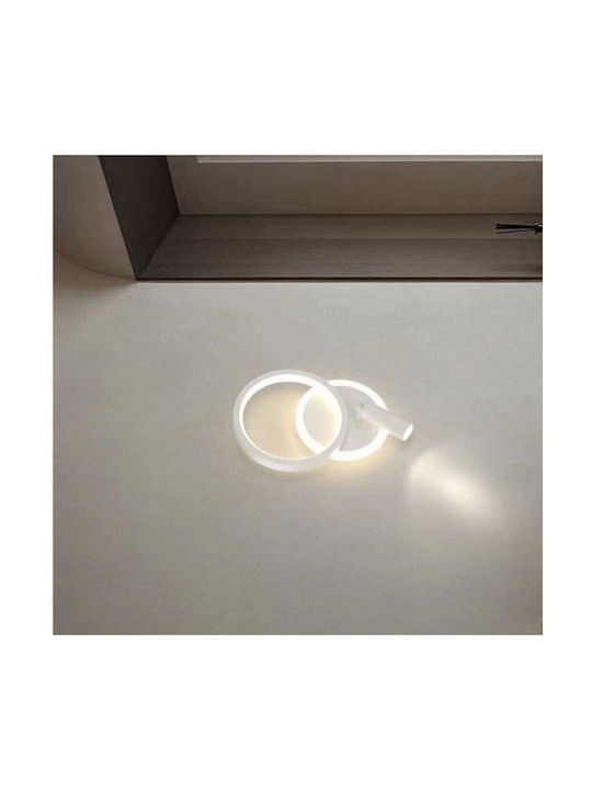 Modern Wall Lamp with Integrated LED and Warm White Light Width 18cm