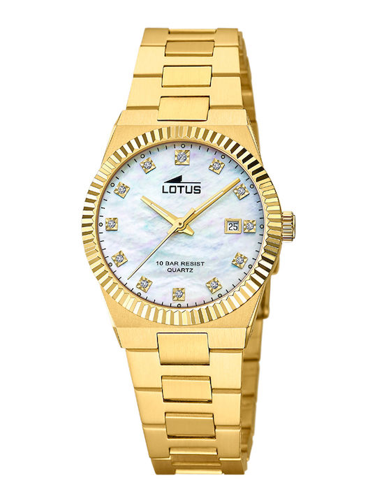 Lotus Watches Ρολόι Μπαταρίας με Μεταλλικό Μπρασελέ Lotus Watches Ρολόι Μπαταρίας με Μεταλλικό Μπρασελέ