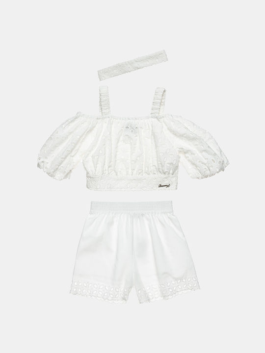 Alouette Kids Set with Shorts Summer 2pcs White