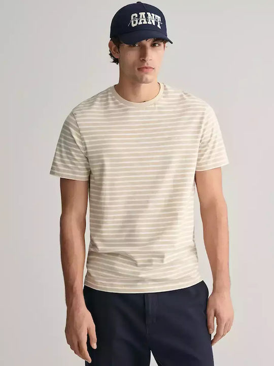 Gant Herren T-Shirt Kurzarm beige