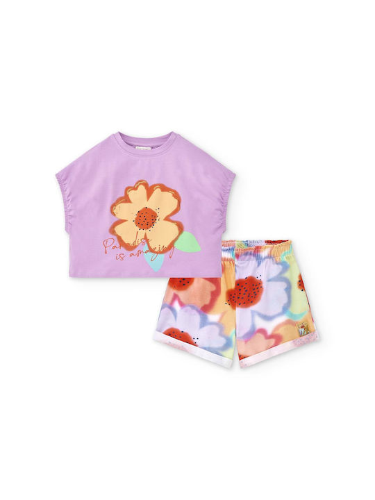 Tuc Tuc Kids Set with Shorts Summer 2pcs Lilac