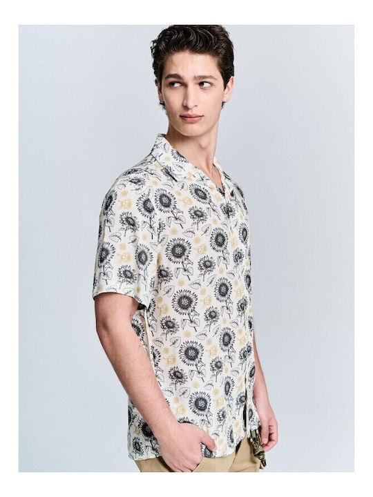 Rio Kurzärmlig Jeans Hemd Weiß