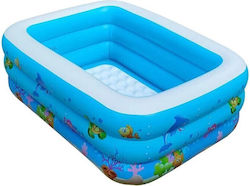 INTIME YT-666 Kinder Pool Aufblasbar 180x140x60cm Weiß/Blau