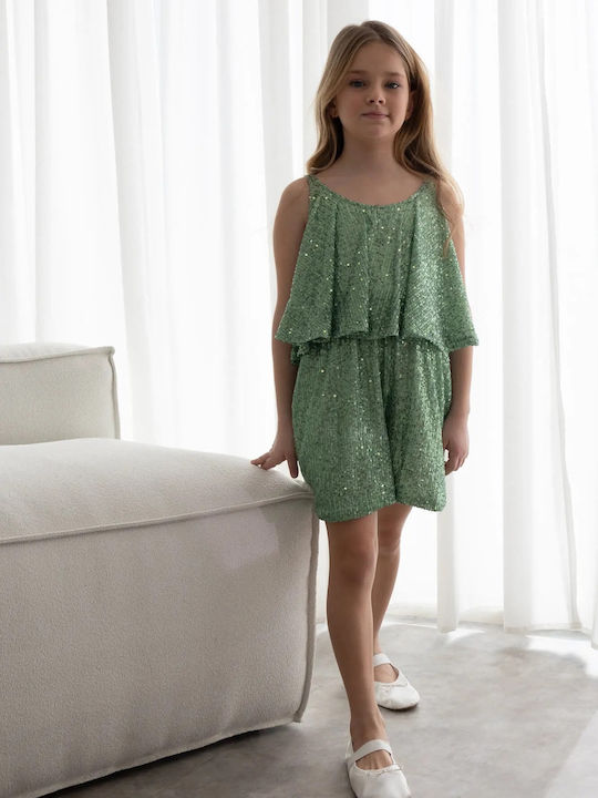 Kids' Fabric Jumpsuit Shorts/Bermudas Bay Leaf Mint