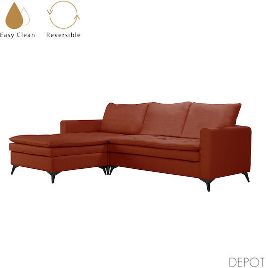 Scandalo Colțar Canapea cu Unghi reversibil Terracotta 265x188x99cm.