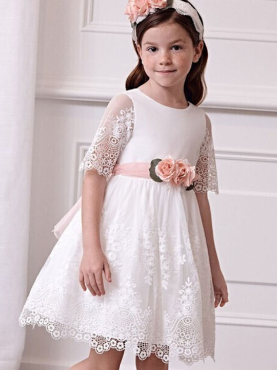 Abel & Lula Kids Dress Tulle cream