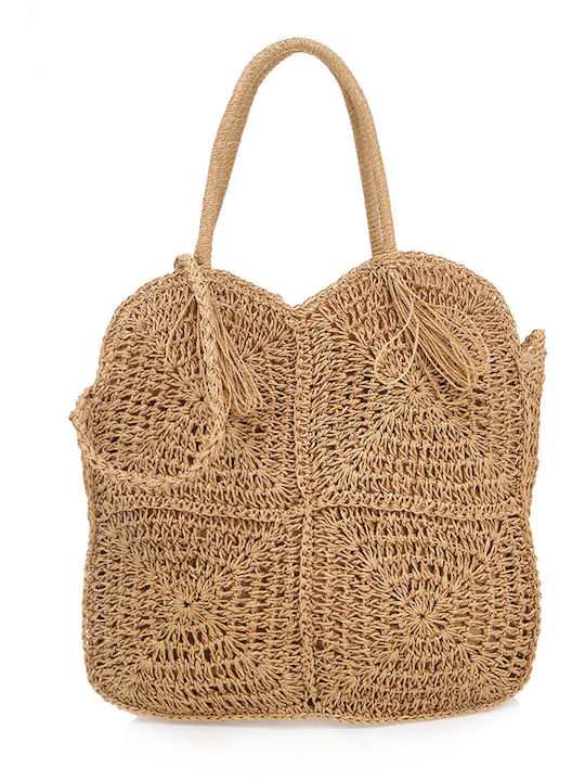 Damentasche Schultertasche Beige