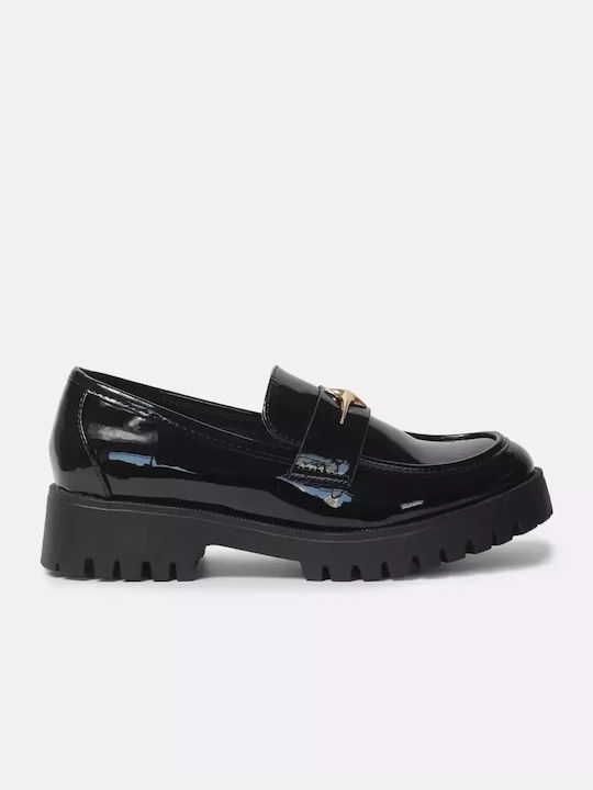 Alta Moda Lackleder Damen Loafers in Schwarz Farbe