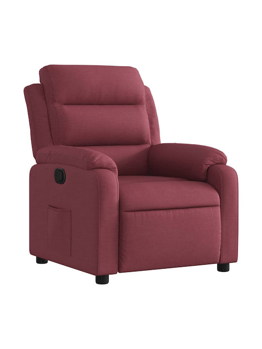 Πολυθρόνα Relax με Υποπόδιο Μπορντό 75x92.5x100cm