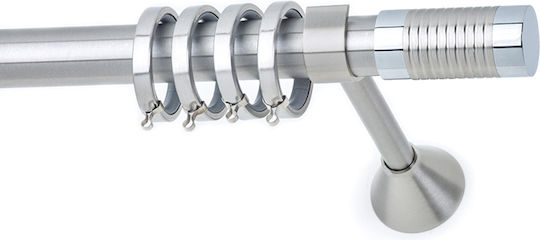 Anartisi Metalic Galerie pentru perdele Shape Dublu cu șină Φ30mm 240buc Nikel satin