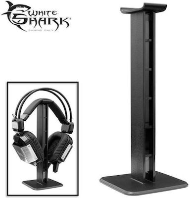 White Shark Creek Desktop Headphone Stand Black