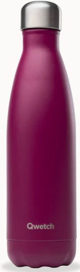 Qwetch Stainless Steel Thermos Bottle BPA Free 500ml Burgundy
