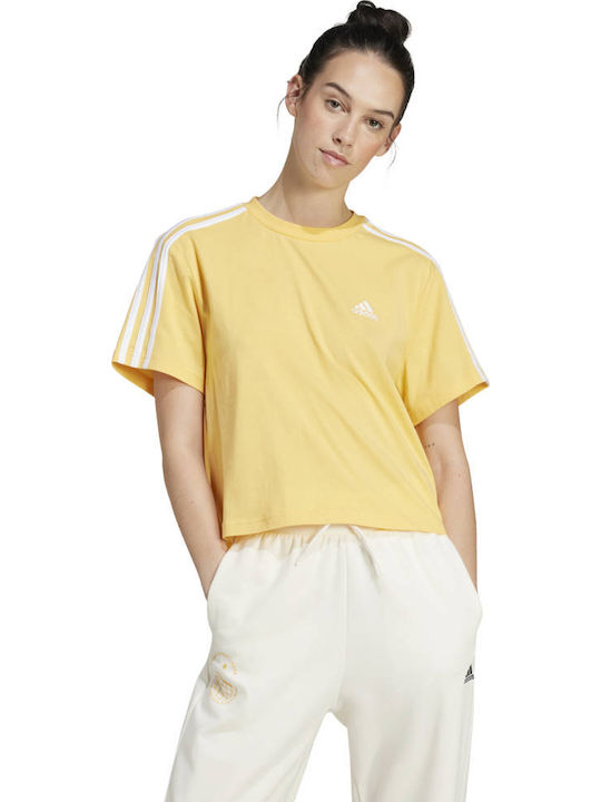 adidas Essentials 3-stripes T-Shirt Yellow