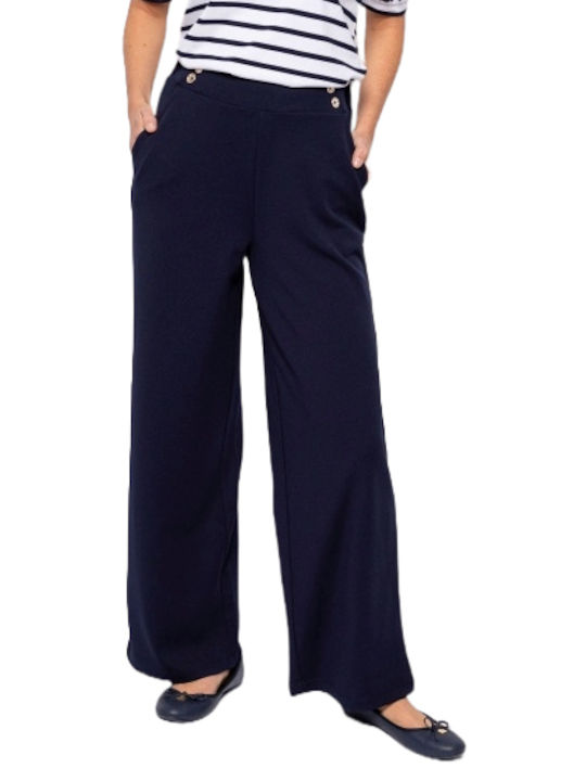 Heavy Tools Women's Fabric Trousers Navy Blue