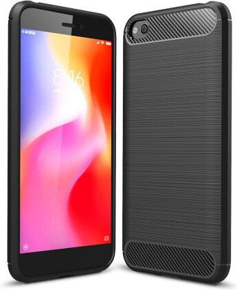 Mad Mask Brushed TPU Carbon Back Cover Σιλικόνης Μαύρο (Xiaomi Redmi Go)