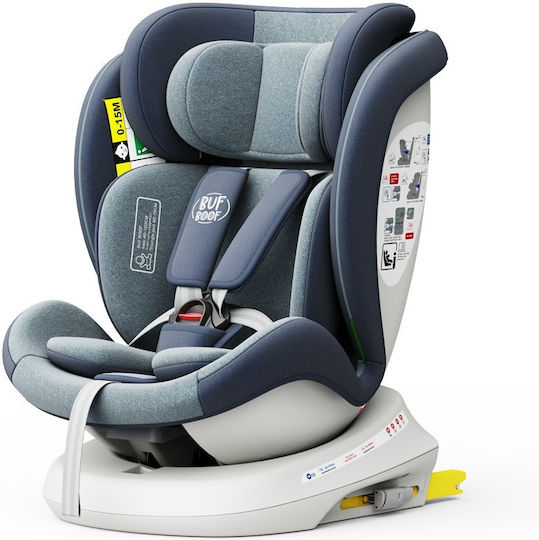Buf Boof TWT Plus Deluxe Детско Столче за Кола High-back Booster i-Размер с Isofix Blue 0-36 кг