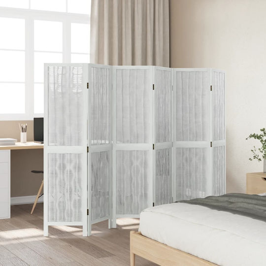 vidaXL Dekorativer Raumteiler Hölzernes mit 6 Paneelen 210x160cm