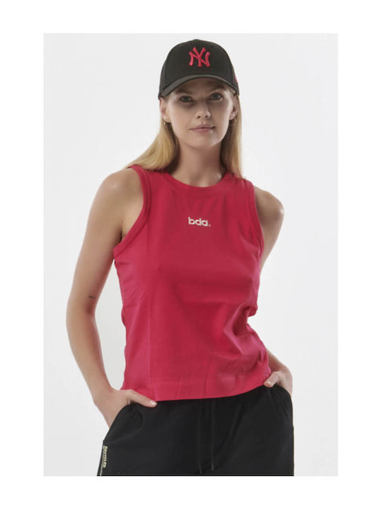 Body Action Damen Sportliches Bluse Ärmellos Rot