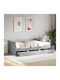 Sofa Bed Single Wooden Gray with Slats for Mattress 100x200cm