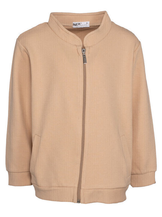 Nek Kids Wear Παιδική Ζακέτα Μπεζ