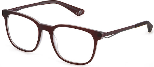 Police Acetate Prescription Eyeglass Frame Red VK103 01BU
