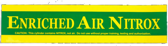 Αυτοκολλητο ''enriched Air Nitrox'' Extreme Divers