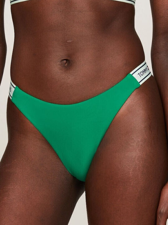 Tommy Hilfiger Bikini Brasilien Hohe Taille Grün