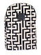 Kimon I Кожена Дамска Чанта Раница Beige Black Labyrinth