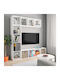 Wohnzimmer TV-Einheit Weiß M180xB30xH180cm