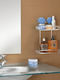 ForHome Montat pe perete Raft Baie Metal cu 2 Rafturi 30x17x40cm