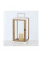 Handmade Lantern White Wood Isioni 50x35cm