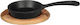 Gusseisen Bratpfanne Runde Schwarz Holzboden Φ12cm 18mm Emaille 1 Schicht 1 Backen 990gr Lava Tg477501
