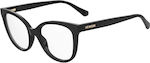 Moschino Plastic Eyeglass Frame Cat Eye Black MOL635 807