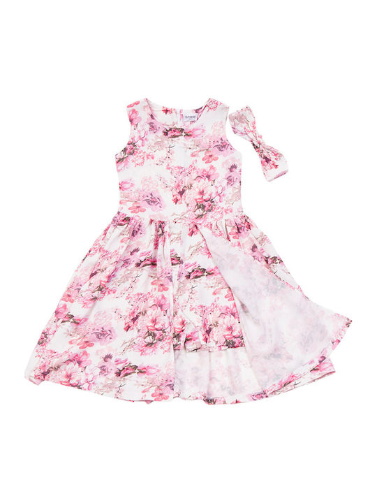 Children's Dress Floral Set with Accessories White