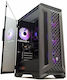 Mirage RGB Mesh Gaming Midi Tower Computer Case with Window Panel Black