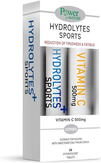 Power Of Nature Hydrolytes Sports with Stevia & Vitamin C 500mg Orange 2 x 20 бр