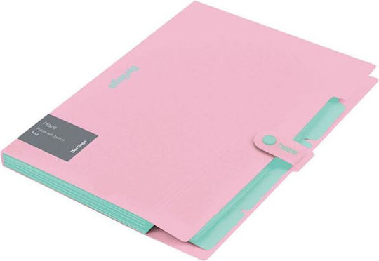 Berlingo Folder with Button for Paper A4 Pink BE