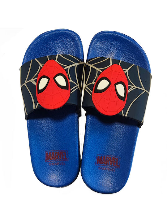 Disney Șlapi pentru copii Slides Spider-Man Albastre