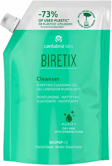 Cantabria labs Biretix Cleanser Purifing Refill Gel Cleansing Face 400ml