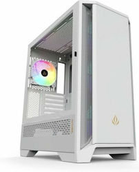 Forgeon Mithril Jocuri Full tower Cutie de calculator cu iluminare RGB Alb