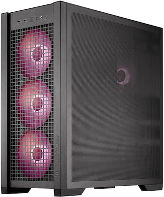 Asus TUF Gaming GT302 ARGB Midi Tower Κουτί Υπολογιστή με Πλαϊνό Παράθυρο Μαύρο