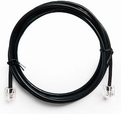 Cablexpert Flat Telephone Cable RJ11 6P4C 2m Black (TC-2M-BK)