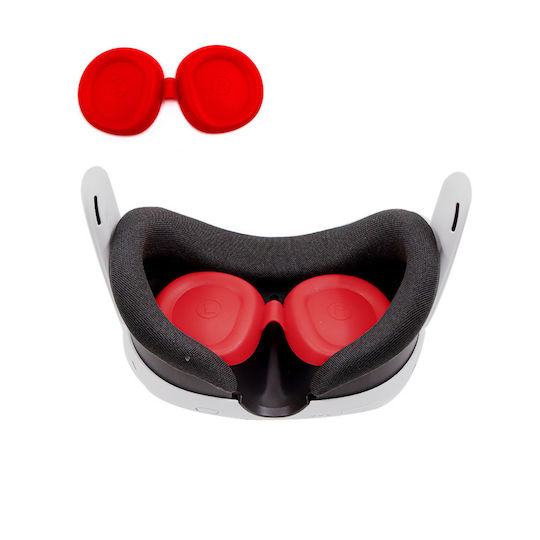 Meta Protector Lenses for Meta Quest 3 in Red Color