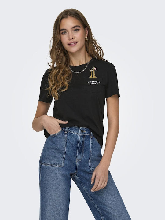 Only Damen T-Shirt Black