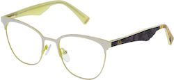 Police Women's Metal Cat Eye Prescription Eyegl...