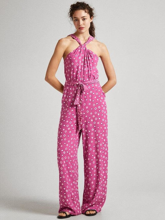 Pepe Jeans Women's Denim One-piece Suit Pink