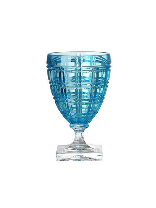 Mario Luca Giusti Winston Glass for White and Red Wine made of Glass in Turquoise Color Goblet