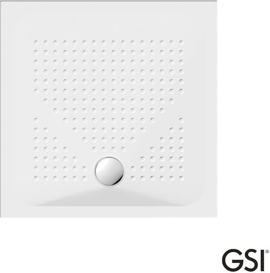 GSI Pătrată Duș ceramic 90x90cm Albă