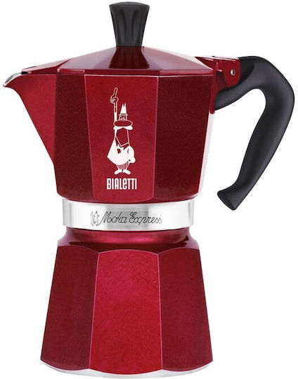 Bialetti Stovetop Espresso Pot for 6 Cups Brown