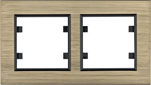 Hager Lumina Passion Switch Frame 2 Positions Horizontal Placement in Bronze Color WL9224